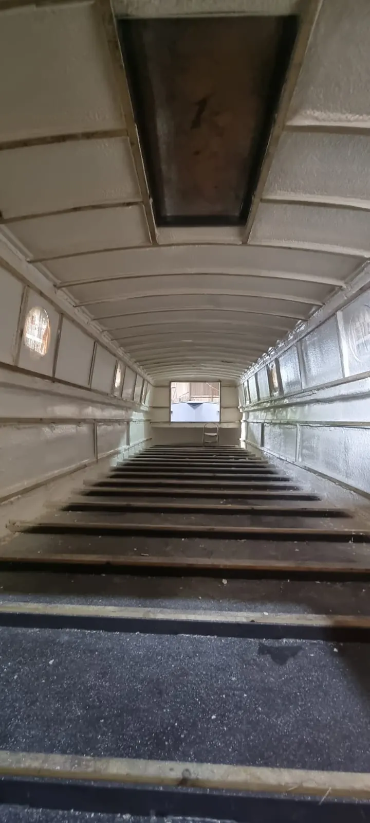 Closed-cell spray foam applied to marine structures by ThermoFoam