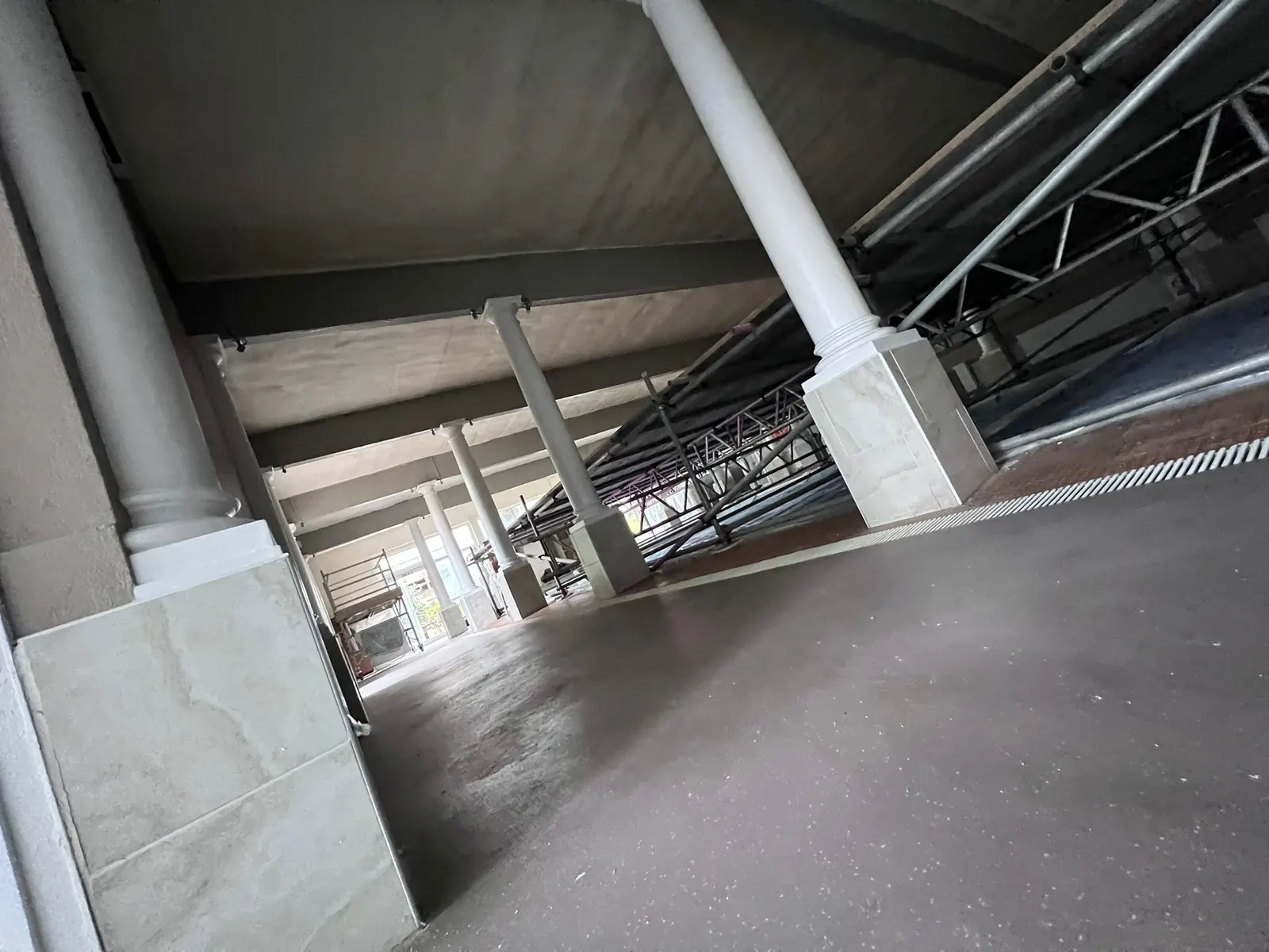 Spray foam insulation applied to pool halls — real Duratite Group project