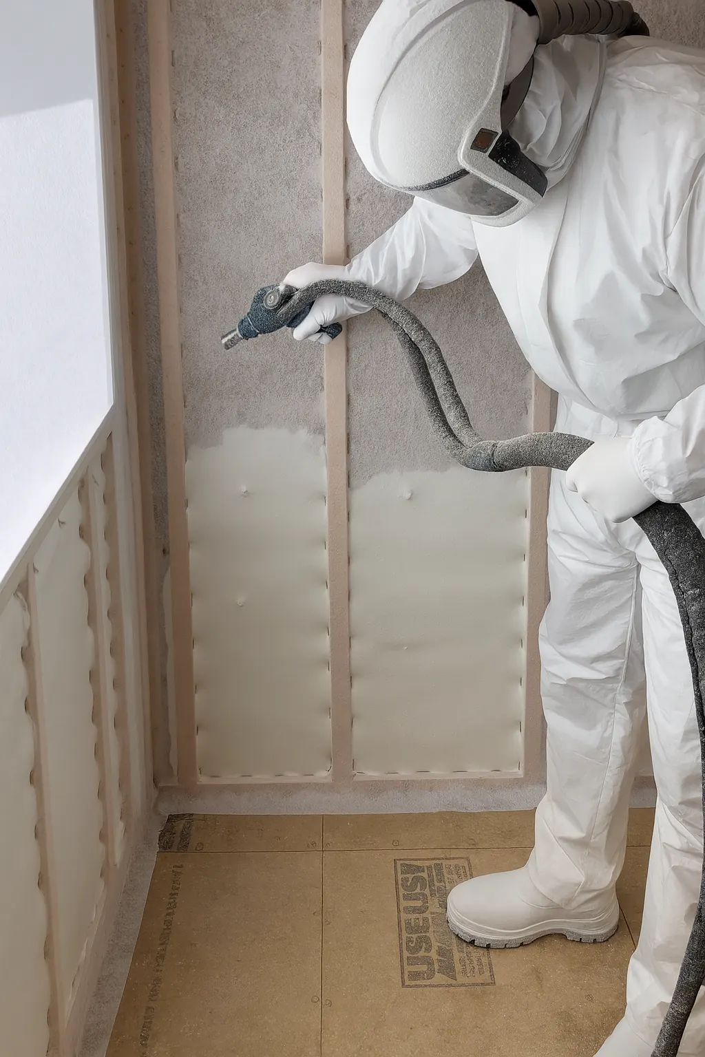 Spray foam insulation applied to new builds — real Duratite Group project